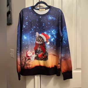 SSLR NWT Christmas Cat Top - size XL